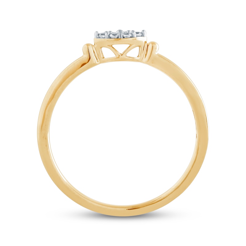 Diamond Marquise Stackable Ring 1/20 ct tw 10K Yellow Gold
