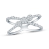 Thumbnail Image 0 of Diamond Cluster Crossover Ring 1/3 ct tw 10K White Gold