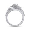 Thumbnail Image 2 of Diamond Flower Halo Swirl Ring 2 ct tw 10K White Gold