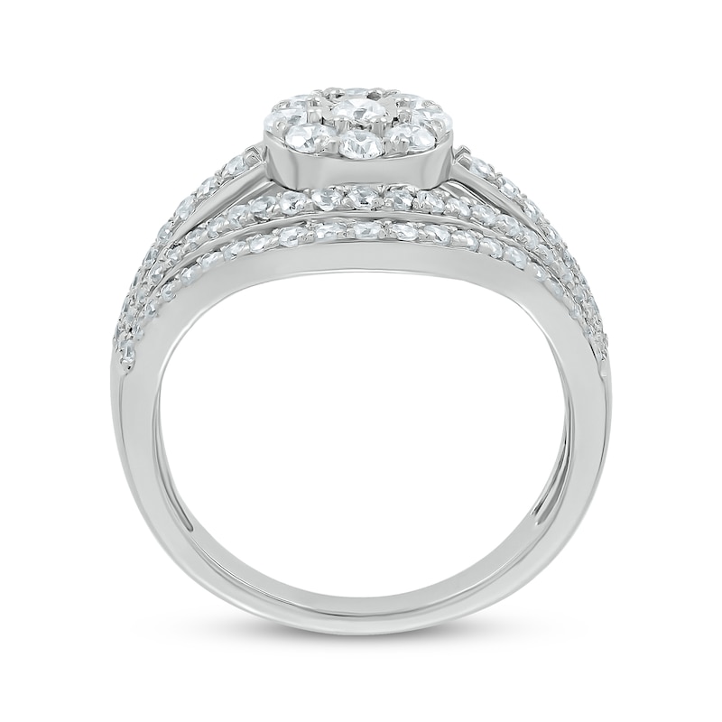 Diamond Double Contour Ring 1 ct tw 10K White Gold