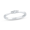 Thumbnail Image 0 of Diamond Three-Stone Stackable Ring 1/10 ct tw 10K White Gold