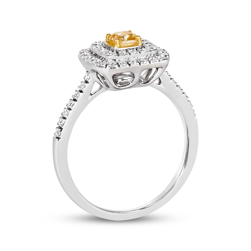Main Image 3 of Le Vian Sunny Yellow Diamond Ring 5/8 ct tw 14K Two-Tone Gold