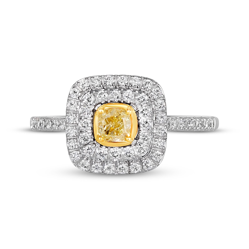 Main Image 4 of Le Vian Sunny Yellow Diamond Ring 5/8 ct tw 14K Two-Tone Gold