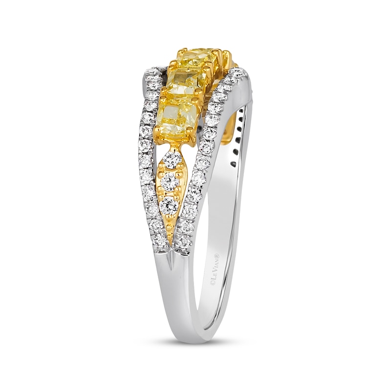 Le Vian Sunny Yellow Diamond Ring 1-1/5 ct tw 14K Two-Tone Gold