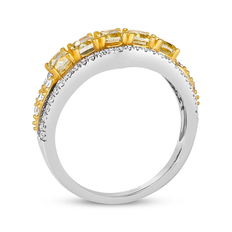Main Image 3 of Le Vian Sunny Yellow Diamond Ring 1-1/5 ct tw 14K Two-Tone Gold