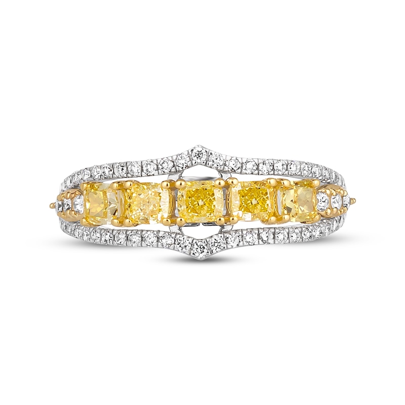 Le Vian Sunny Yellow Diamond Ring 1-1/5 ct tw 14K Two-Tone Gold