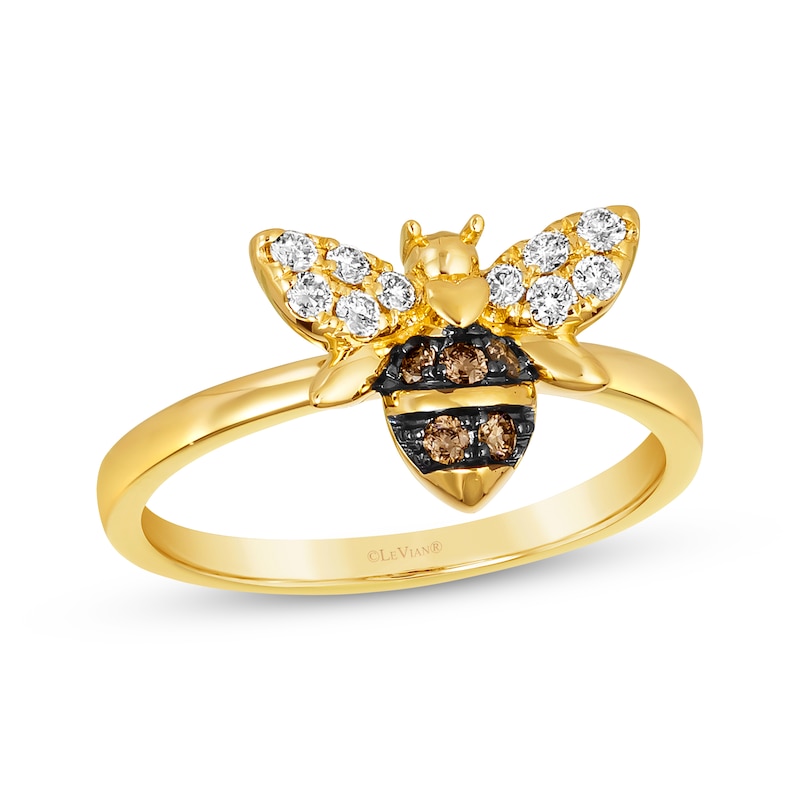 Main Image 1 of Le Vian Diamond Bee Ring 1/4 ct tw 14K Honey Gold