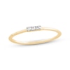 Thumbnail Image 1 of Diamond Three-Stone Stackable Ring 10K Yellow Gold