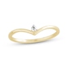 Thumbnail Image 1 of Diamond Solitaire Chevron Ring 10K Yellow Gold