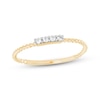 Thumbnail Image 1 of Diamond Four-Stone Stackable Rope Ring 1/20 ct tw 10K Yellow Gold
