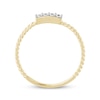 Thumbnail Image 1 of Diamond Four-Stone Stackable Rope Ring 1/20 ct tw 10K Yellow Gold