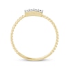 Thumbnail Image 2 of Diamond Four-Stone Stackable Rope Ring 1/20 ct tw 10K Yellow Gold