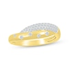Thumbnail Image 0 of Diamond Bubbles Asymmetric Ring 1/4 ct tw 10K Yellow Gold