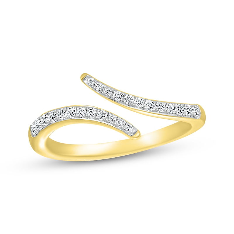 Diamond Bypass Ring 1/6 ct tw 10K Yellow Gold