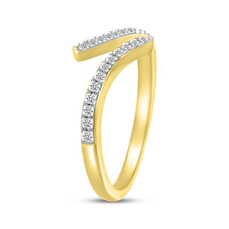 Diamond Bypass Ring 1/6 ct tw 10K Yellow Gold