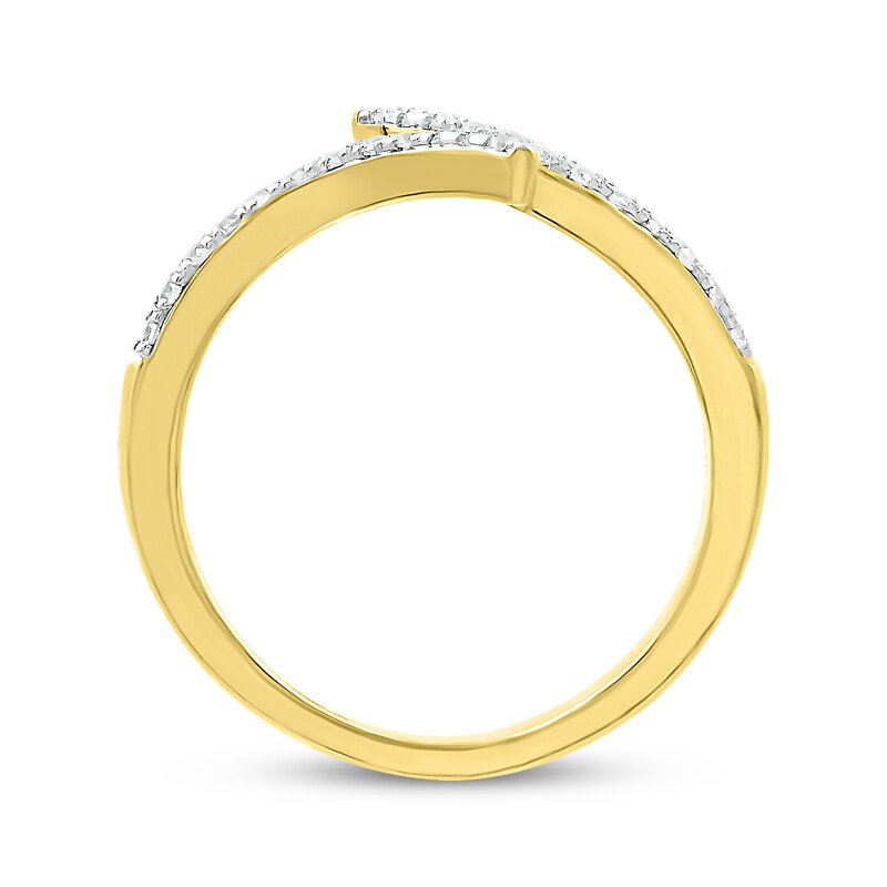 Diamond Bypass Ring 1/6 ct tw 10K Yellow Gold