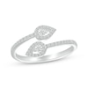 Thumbnail Image 0 of Diamond Bypass Pear Ring 1/4 ct tw 10K White Gold