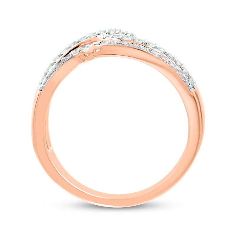 Diamond Open Wave Ring 1/3 ct tw 10K Rose Gold | Kay
