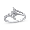 Thumbnail Image 0 of Diamond Flower Bypass Ring 1/4 ct tw Sterling Silver