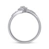 Thumbnail Image 1 of Diamond Flower Bypass Ring 1/4 ct tw Sterling Silver