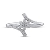Thumbnail Image 2 of Diamond Flower Bypass Ring 1/4 ct tw Sterling Silver