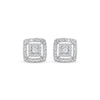 Thumbnail Image 1 of Diamond Halo Frame Stud Earrings 1/5 ct tw Sterling Silver