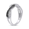 Thumbnail Image 2 of Black & White Diamond Twist Ring 1/10 ct tw Sterling Silver
