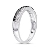 Thumbnail Image 2 of Black & White Diamond Crossover Ring 1/4 ct tw Sterling Silver