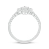 Thumbnail Image 2 of Diamond Clover Halo Promise Ring 1/5 ct tw 10K White Gold