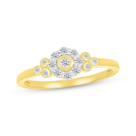 Kay Diamond Bezel Halo Promise Ring 1/5 ct tw 10K Yellow Gold Mall of America®