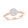 Thumbnail Image 0 of Multi-Diamond Center Beaded Promise Ring 1/8 ct tw 10K Rose Gold