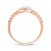 Thumbnail Image 1 of Multi-Diamond Center Beaded Promise Ring 1/8 ct tw 10K Rose Gold