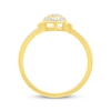 Thumbnail Image 2 of Round & Baguette-Cut Multi-Diamond Marquise Promise Ring 1/5 ct tw 10K Yellow Gold