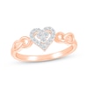 Thumbnail Image 0 of Diamond Heart Infinity Promise Ring 1/8 ct tw 10K Rose Gold