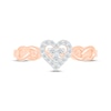 Thumbnail Image 2 of Diamond Heart Infinity Promise Ring 1/8 ct tw 10K Rose Gold