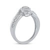 Thumbnail Image 2 of Multi-Diamond Center Bypass Swirl Diamond Ring 1/6 ct tw Sterling Silver