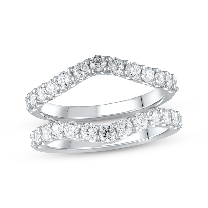Main Image 1 of Now + Forever Lab-Grown Diamonds Diamond Enhancer Ring 1-1/2 ct tw Round-cut 14K White Gold