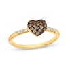Thumbnail Image 1 of Godiva x Le Vian Diamond Heart Ring 1/4 ct tw 14K Honey Gold