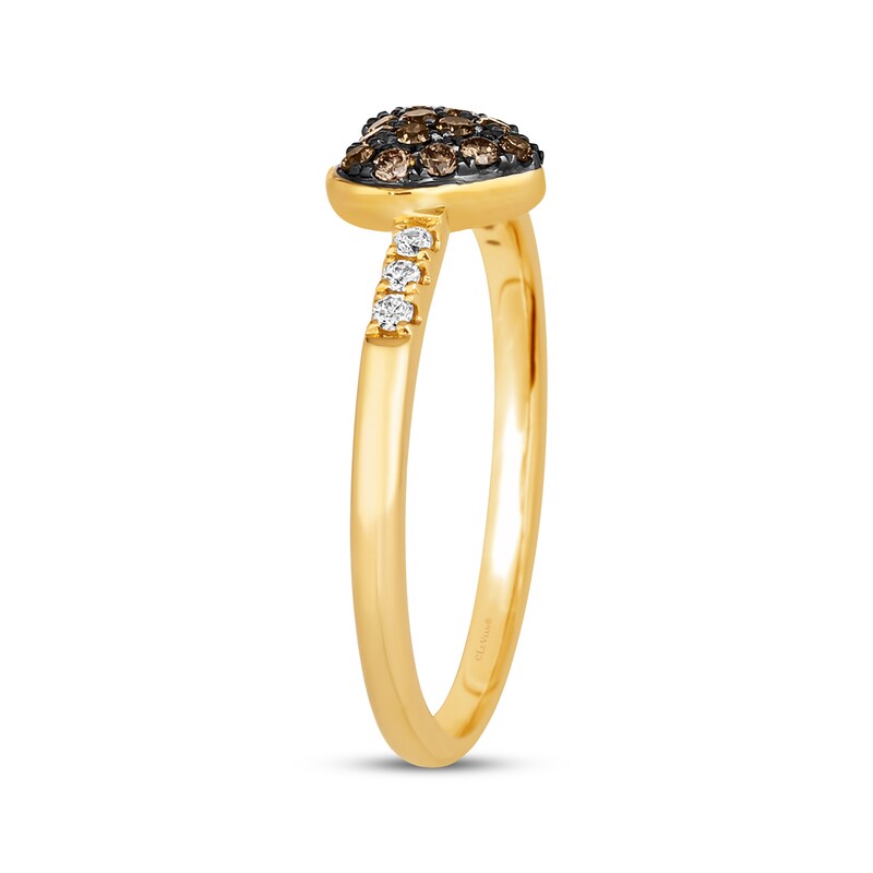 Godiva x Le Vian Diamond Heart Ring 1/4 ct tw 14K Honey Gold