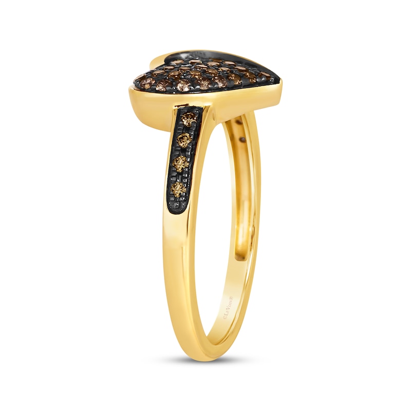 Main Image 2 of Godiva x Le Vian Diamond Heart Ring 1/3 ct tw 14K Honey Gold