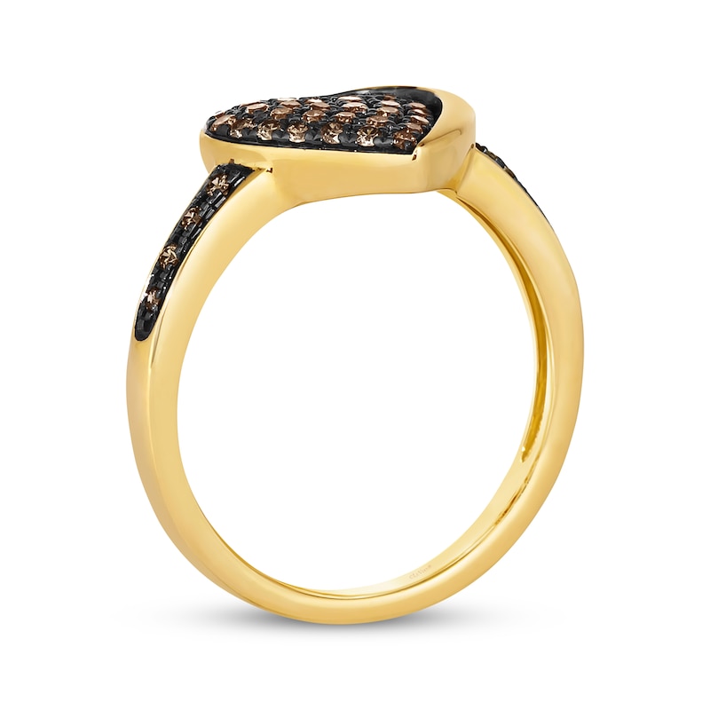 Main Image 3 of Godiva x Le Vian Diamond Heart Ring 1/3 ct tw 14K Honey Gold