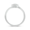 Thumbnail Image 2 of Multi-Diamond Center Heart Promise Ring 1/10 ct tw Sterling Silver