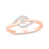 Thumbnail Image 0 of Diamond Curved Halo Promise Ring 1/8 ct tw 10K Rose Gold