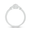 Thumbnail Image 1 of Multi-Diamond Center Marquise Frame & Butterfly Promise Ring 1/10 ct tw Sterling Silver