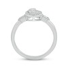 Thumbnail Image 2 of Baguette & Round-Cut Multi-Diamond Paisley Frame Promise Ring 1/6 ct tw Sterling Silver