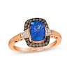 Thumbnail Image 0 of Le Vian Cushion-Cut Tanzanite Ring 1/4 ct tw Diamonds 14K Strawberry Gold