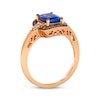 Thumbnail Image 2 of Le Vian Cushion-Cut Tanzanite Ring 1/4 ct tw Diamonds 14K Strawberry Gold