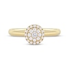 Thumbnail Image 3 of Diamond Halo Promise Ring 1/5 ct tw 10K Yellow Gold