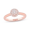 Multi-Diamond Center Halo Promise Ring 1/5 ct tw 10K Rose Gold