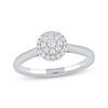Multi-Diamond Center Halo Promise Ring 1/5 ct tw 10K White Gold